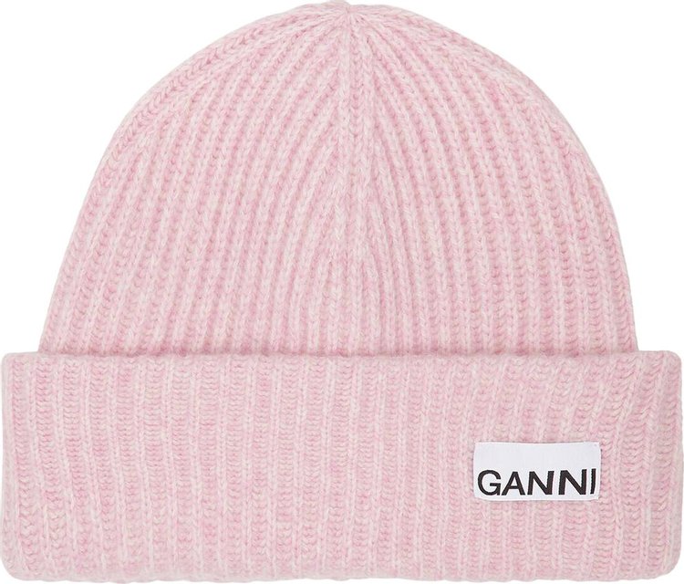 GANNI Structured Rib Beanie Lilac