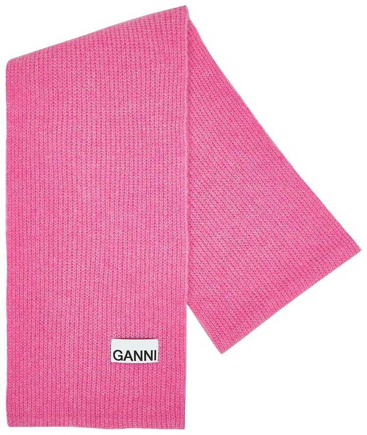 GANNI Soft Wool Scarf Orchid