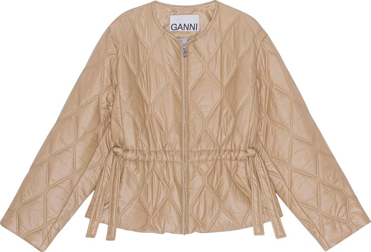 GANNI Shiny Quilt Jacket 'Tanin'