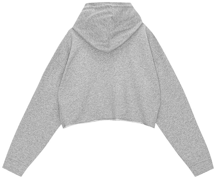GANNI Isoli Cropped Oversized Hoodie Melange