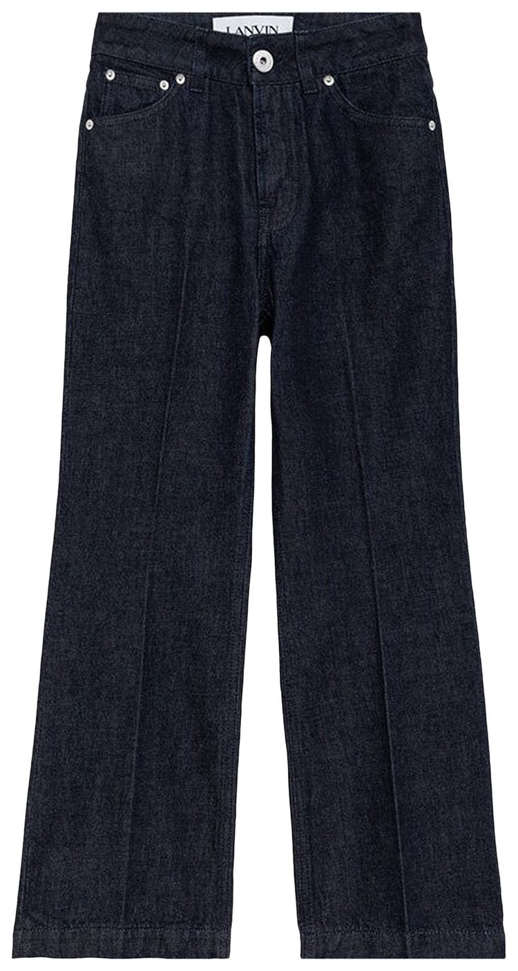 Lanvin Flared Leg Pant Navy Blue