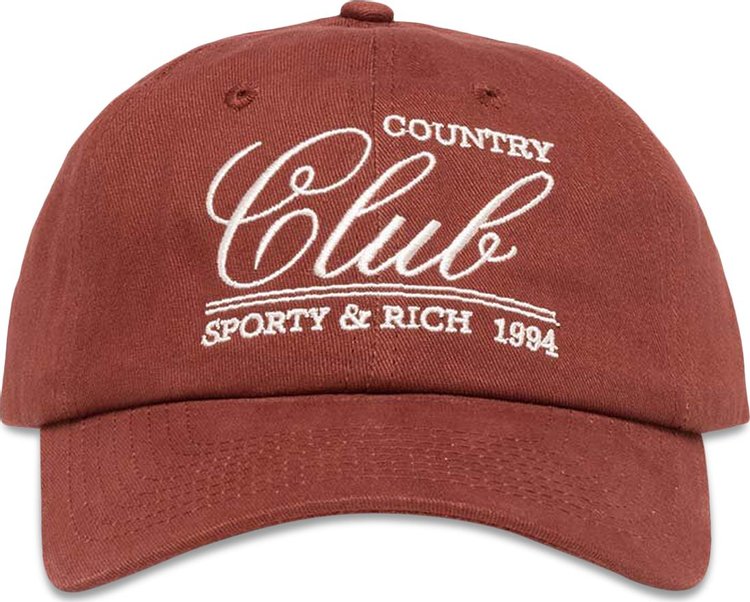 Sporty & Rich 94 Country Club Cap 'Maroon'
