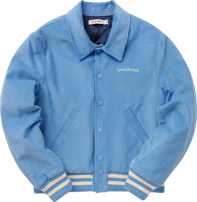 Buy Sporty & Rich Corduroy Varsity Jacket 'Baby Blue/White' - JA761BB ...