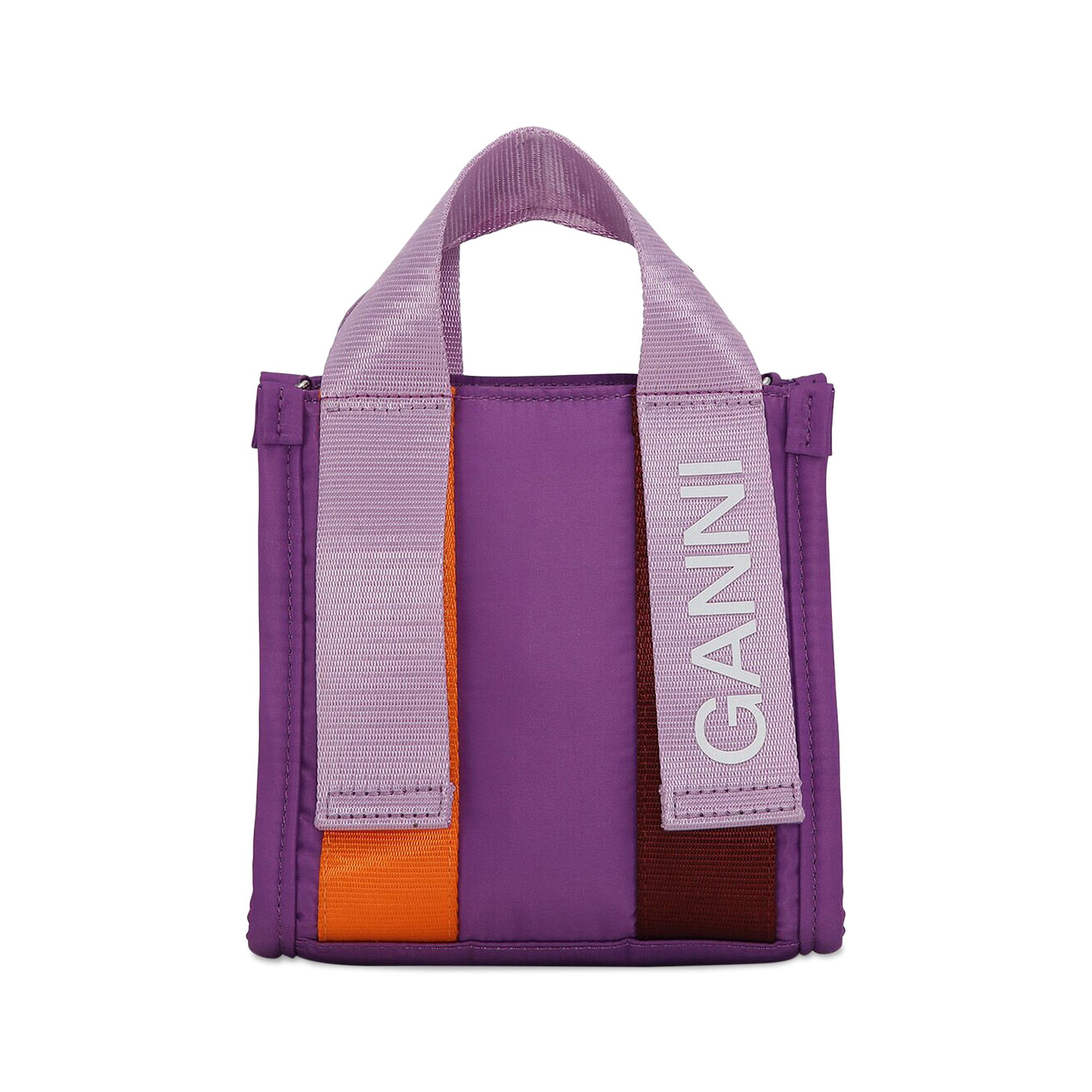 Buy GANNI Recycled Tech Mini Tote Bag 'Purple' - A5058 PURP