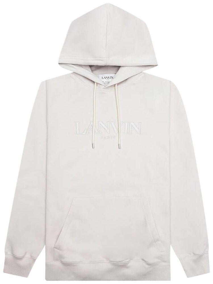 Lanvin Embroidered Popover Hoodie Mastic