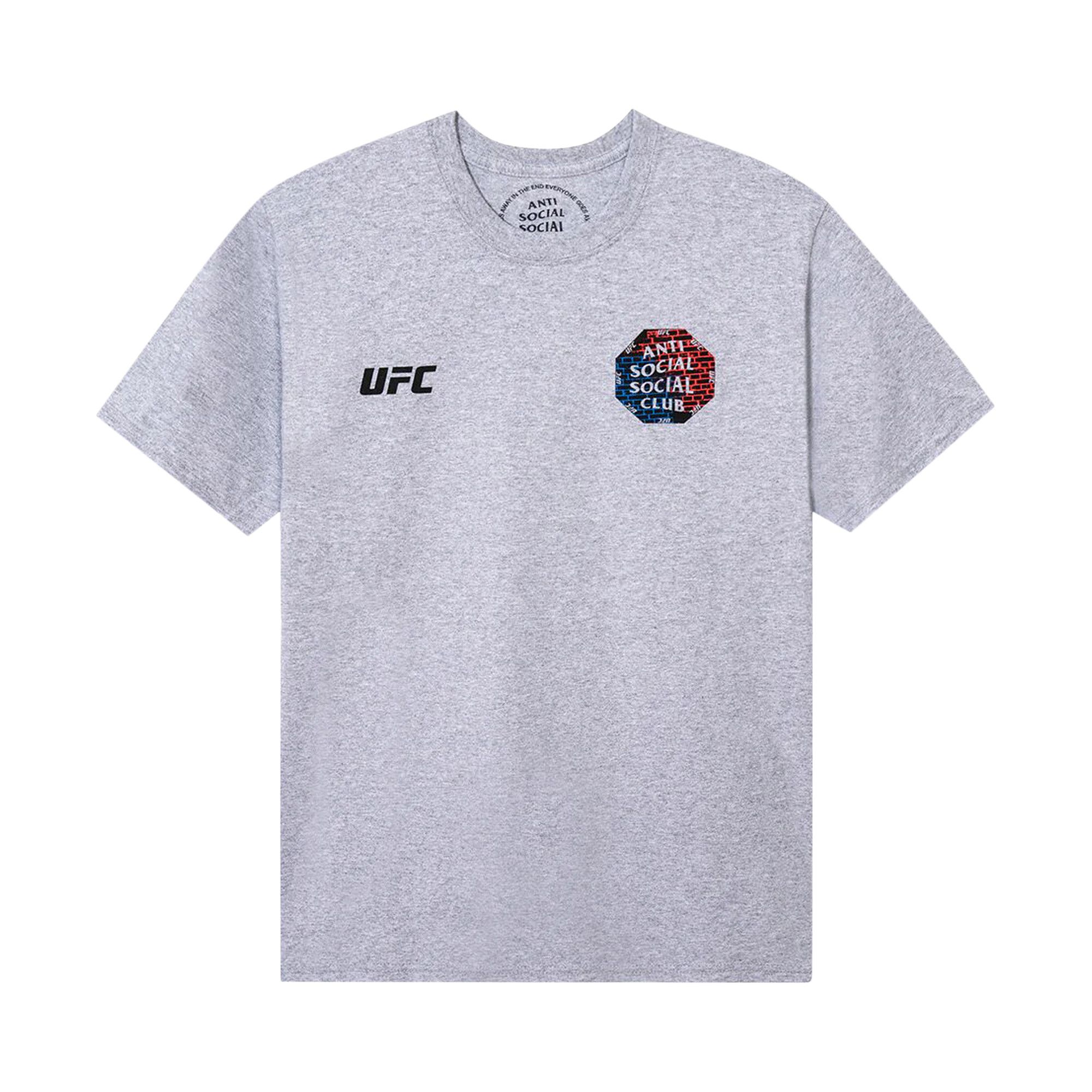 Buy Anti Social Social Club x UFC Conned Tee Heather Grey 0657