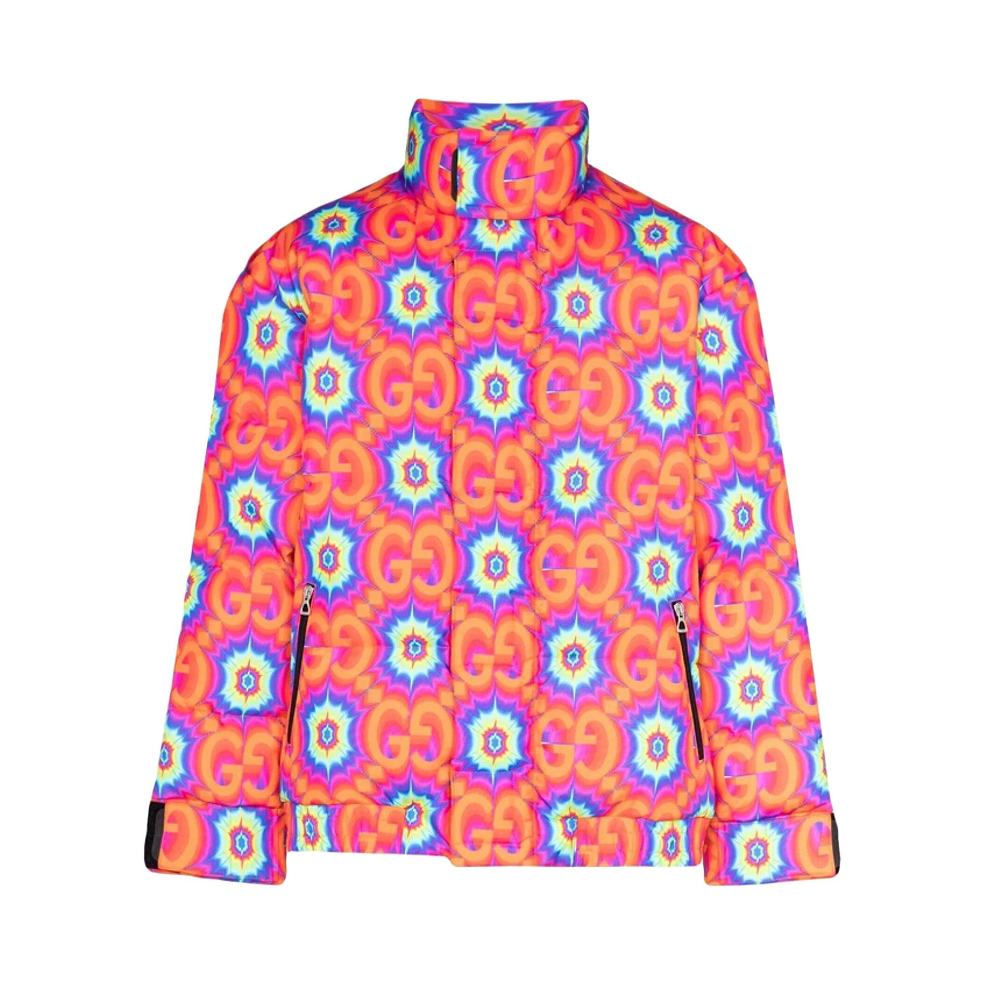 Buy Gucci GG Kaleidoscope Puffer Jacket Orange Electric Blue 681221 Z8ATQ 7098 GOAT CA