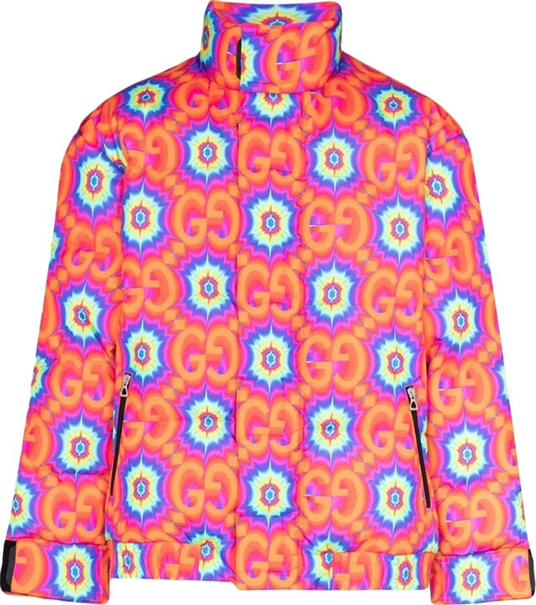 Gucci GG Kaleidoscope Puffer Jacket OrangeElectric Blue