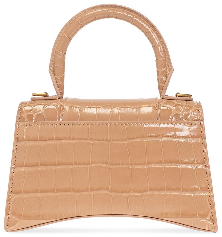 Balenciaga XS Hourglass Shoulder Bag NudeBeige
