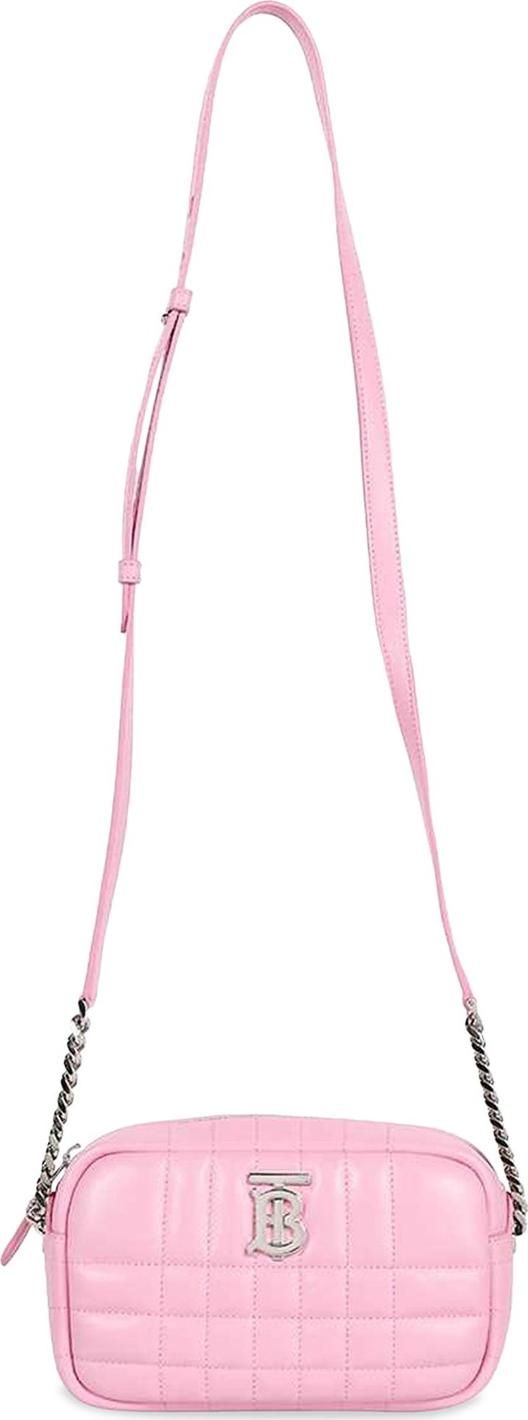 BURBERRY TB Monogram Leather Shoulder Bag-Primrose Pink
