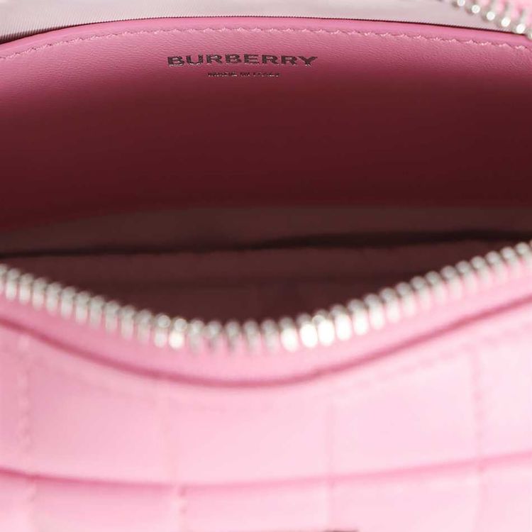 Burberry Mini Quilted Lambskin Lola Camera Bag Primrose Pink