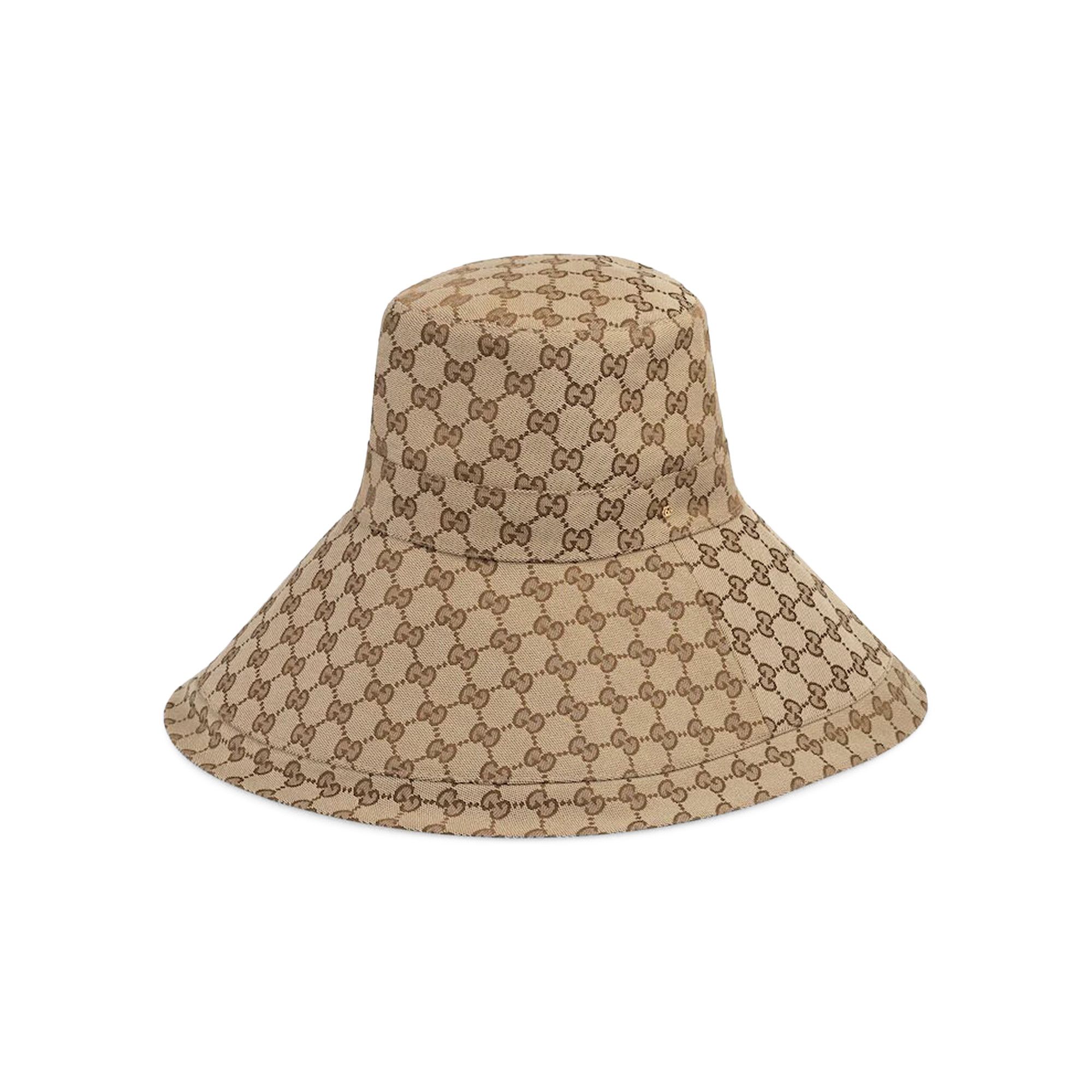 Buy Gucci GG Canvas Wide Brim Hat 'Beige/Ebony' - 631958