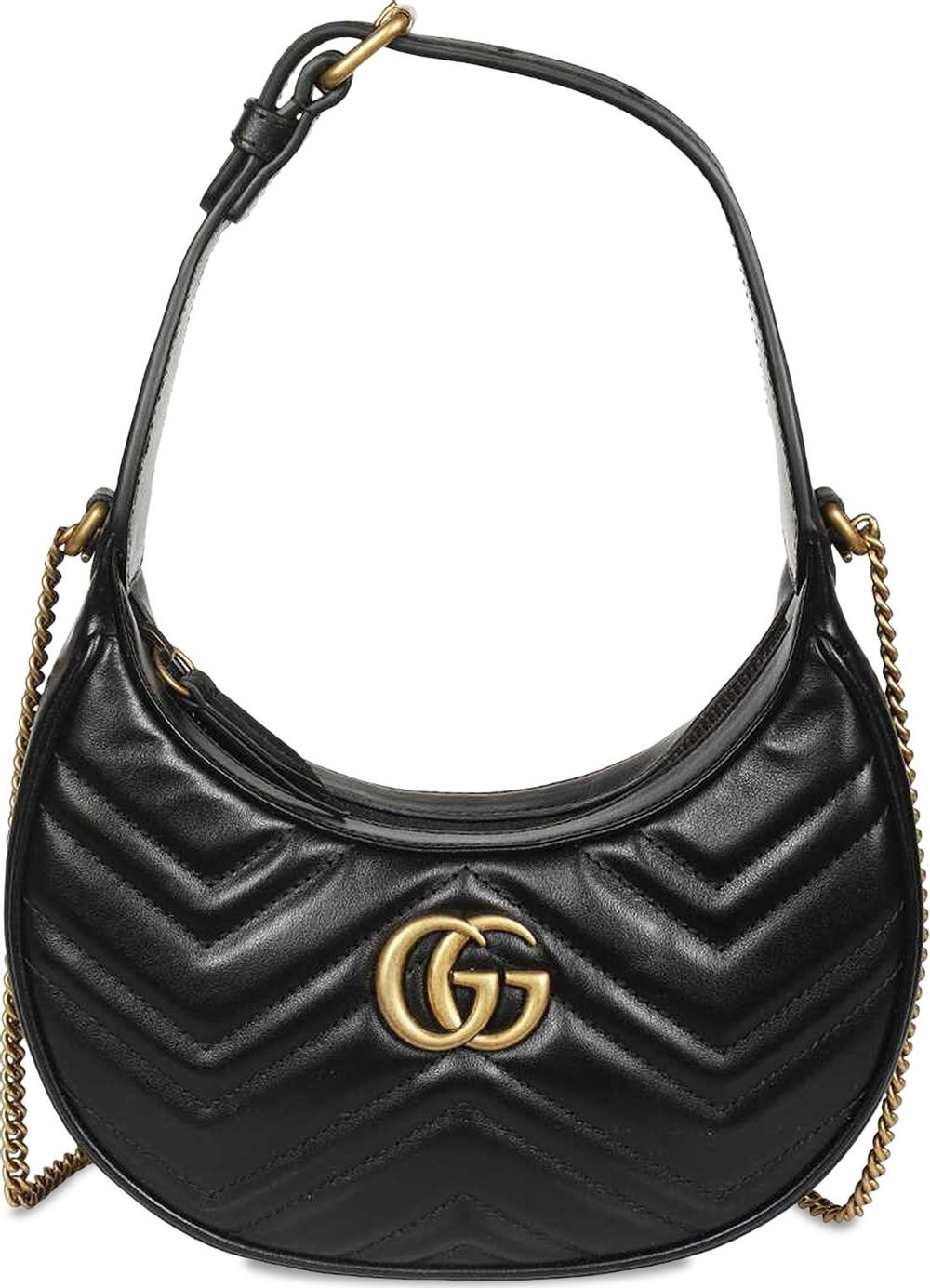 Buy Gucci GG Marmont Half-Moon-Shaped Mini Bag 'Nero' - 699514 DTDHT ...
