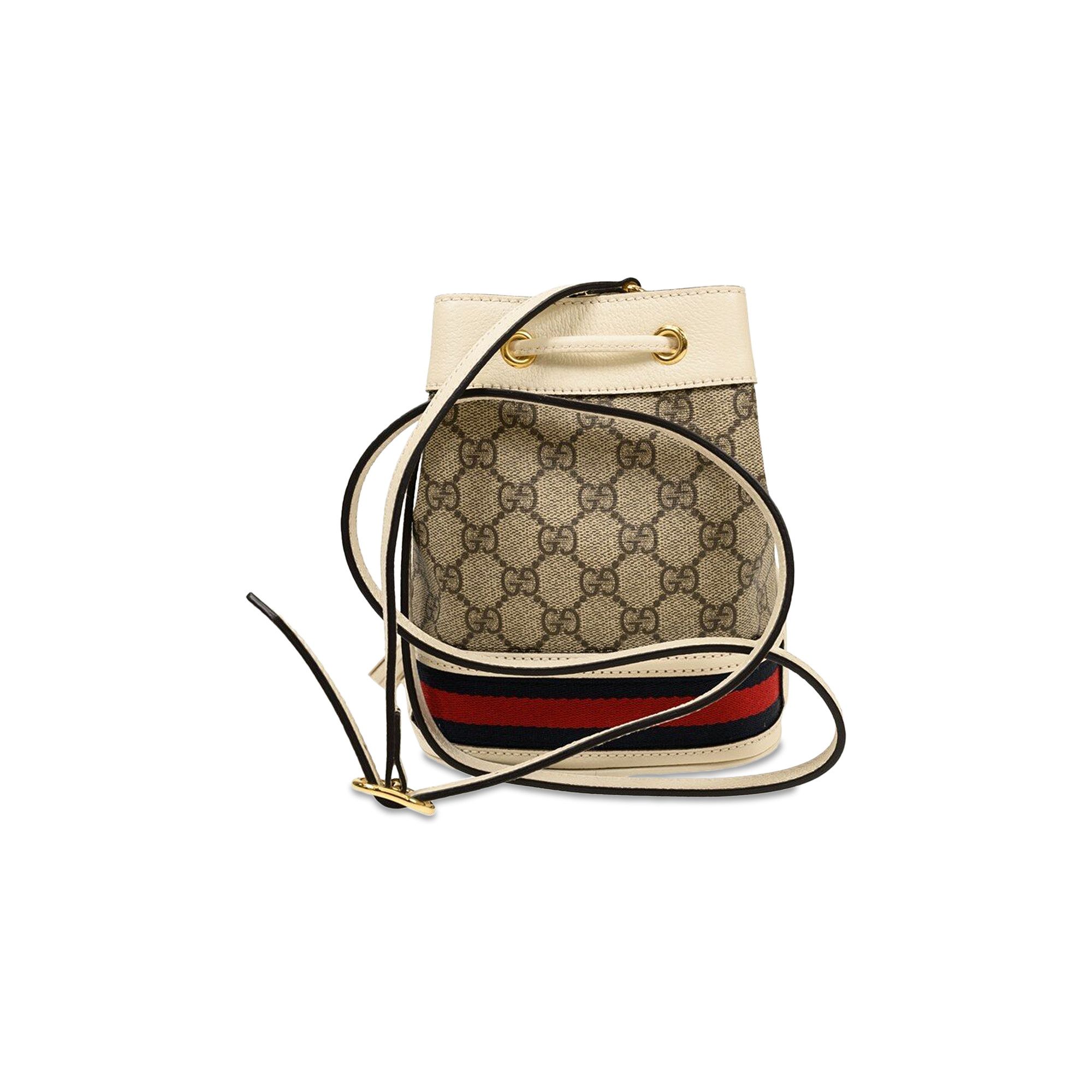 Gucci Ophidia Mini GG Bucket Bag Beige