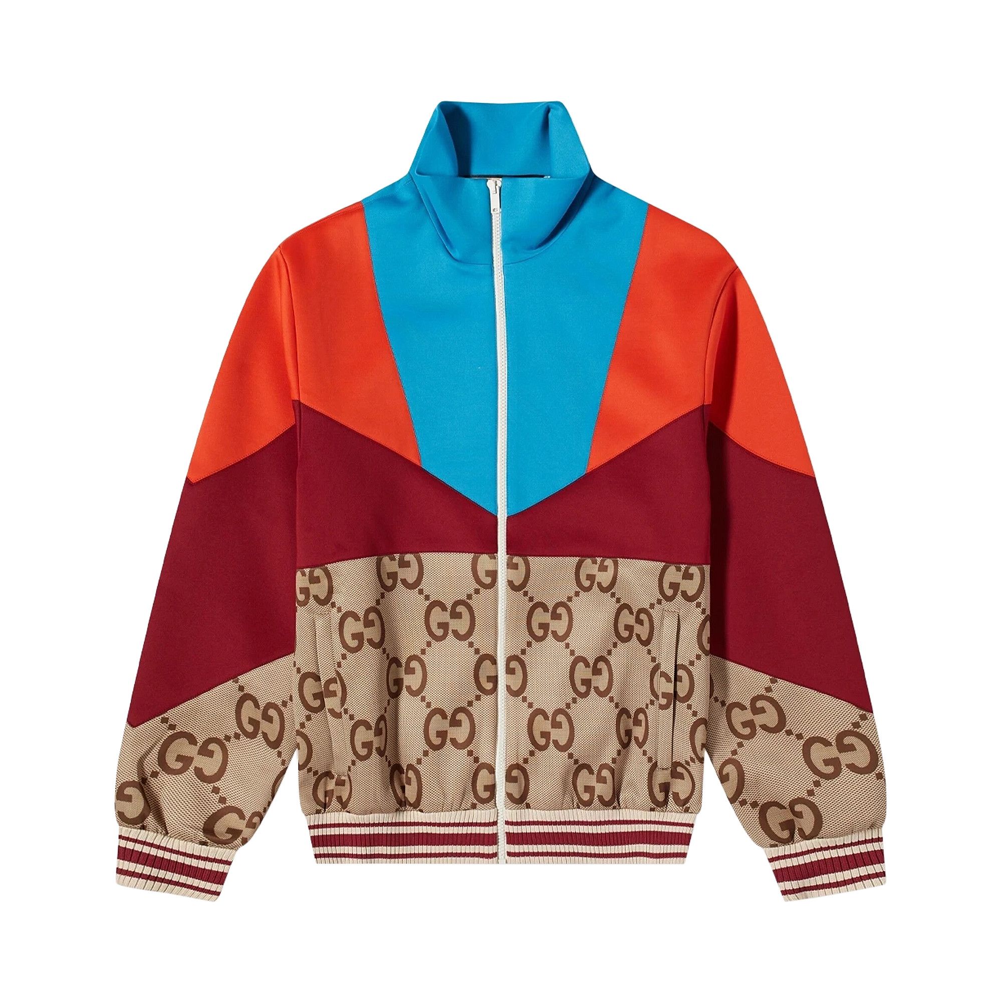 お歳暮・冬ギフト 特集2024 通販  Jacket Track GG Panel Gucci Buy 'Beige Gg Jumbo Ebony And ジャケット・アウター