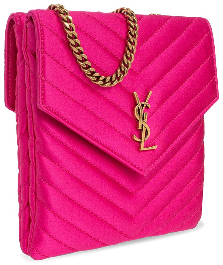 Saint Laurent Double Flap Bag Lipstick Fuchsia