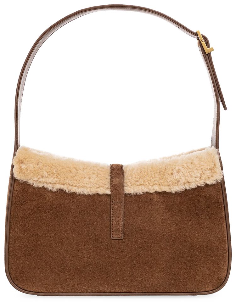 Saint Laurent Le 5 A 7 Hobo Bag Dark CigarNatural Beige