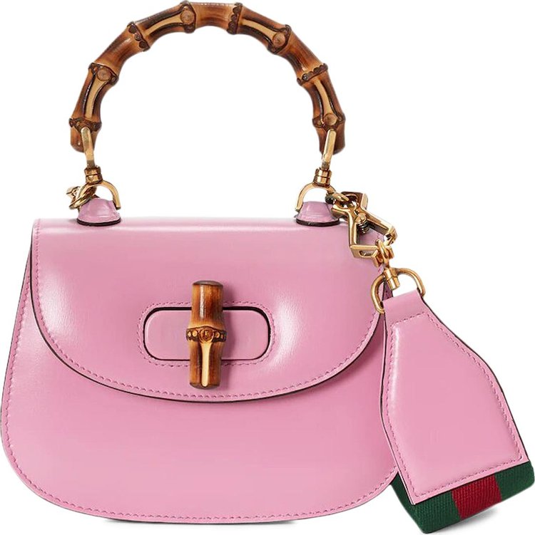 Gucci Bamboo 1947 Mini Top Handle Bag Nice Pink