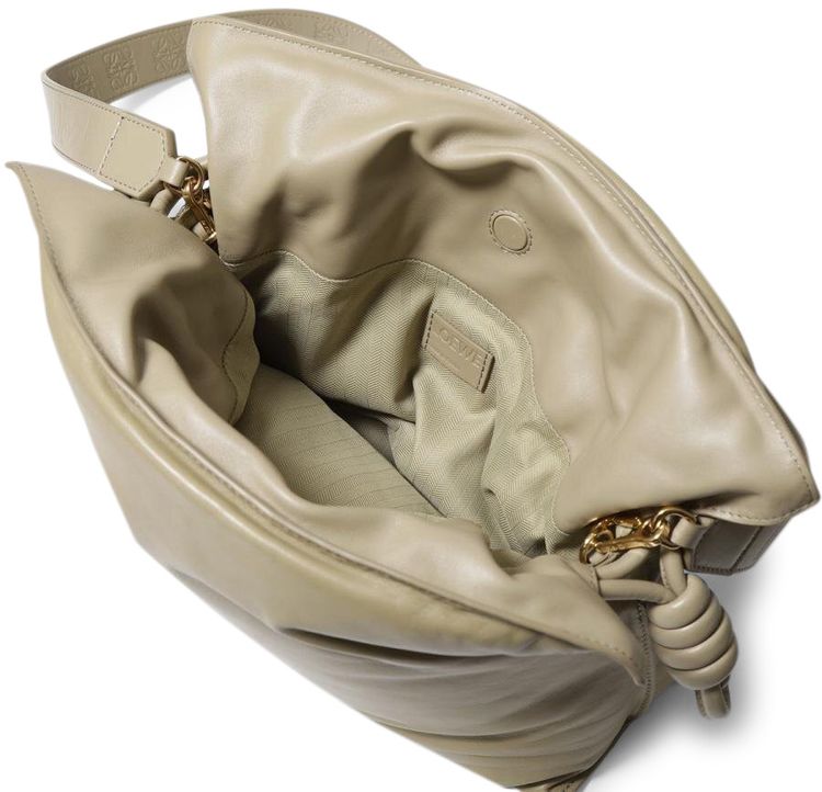 Loewe Flamenco Clutch Puffer Bag Clay Green