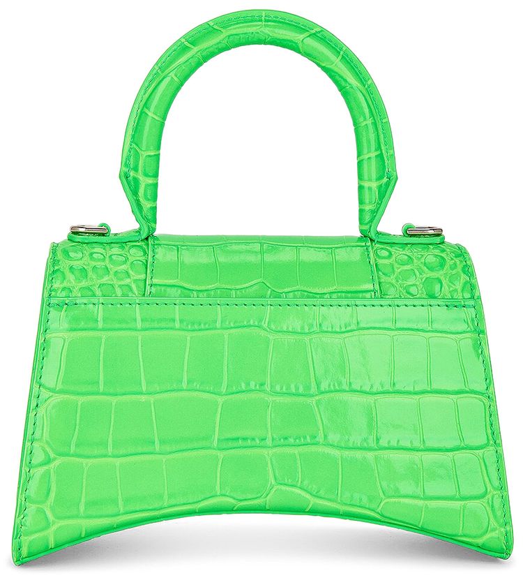 Balenciaga XS Hourglass Top Handle Bag Fluo Green