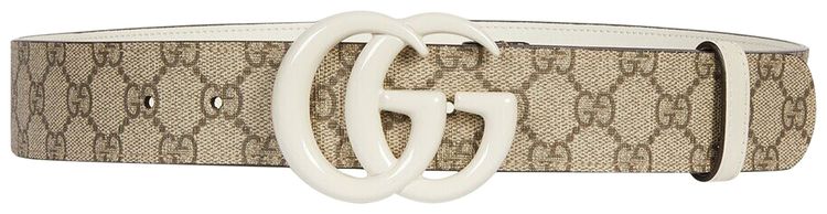 Gucci GG Marmont Wide Belt BeigeEbony GG Supreme
