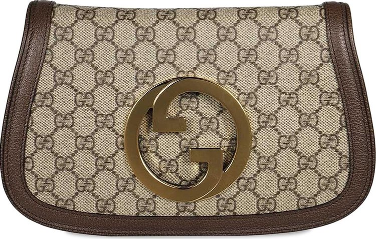 Gucci Blondie belt in Beige Brown GG Canvas Leather
