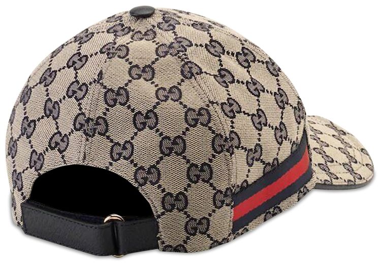 Gucci Original GG Canvas Baseball Hat With Web BeigeBlue Original GG