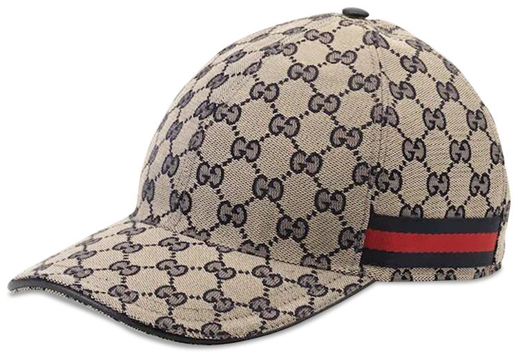 Gucci Original GG Canvas Baseball Hat With Web BeigeBlue Original GG