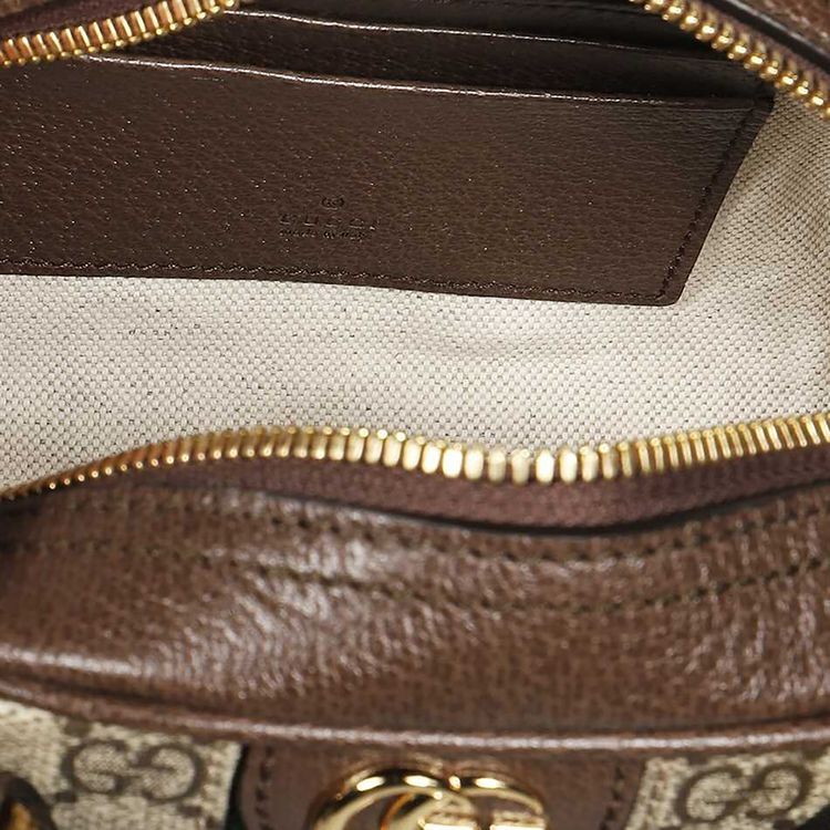 Gucci Ophidia GG Mini Top Handle Bag BeigeEbony Supreme