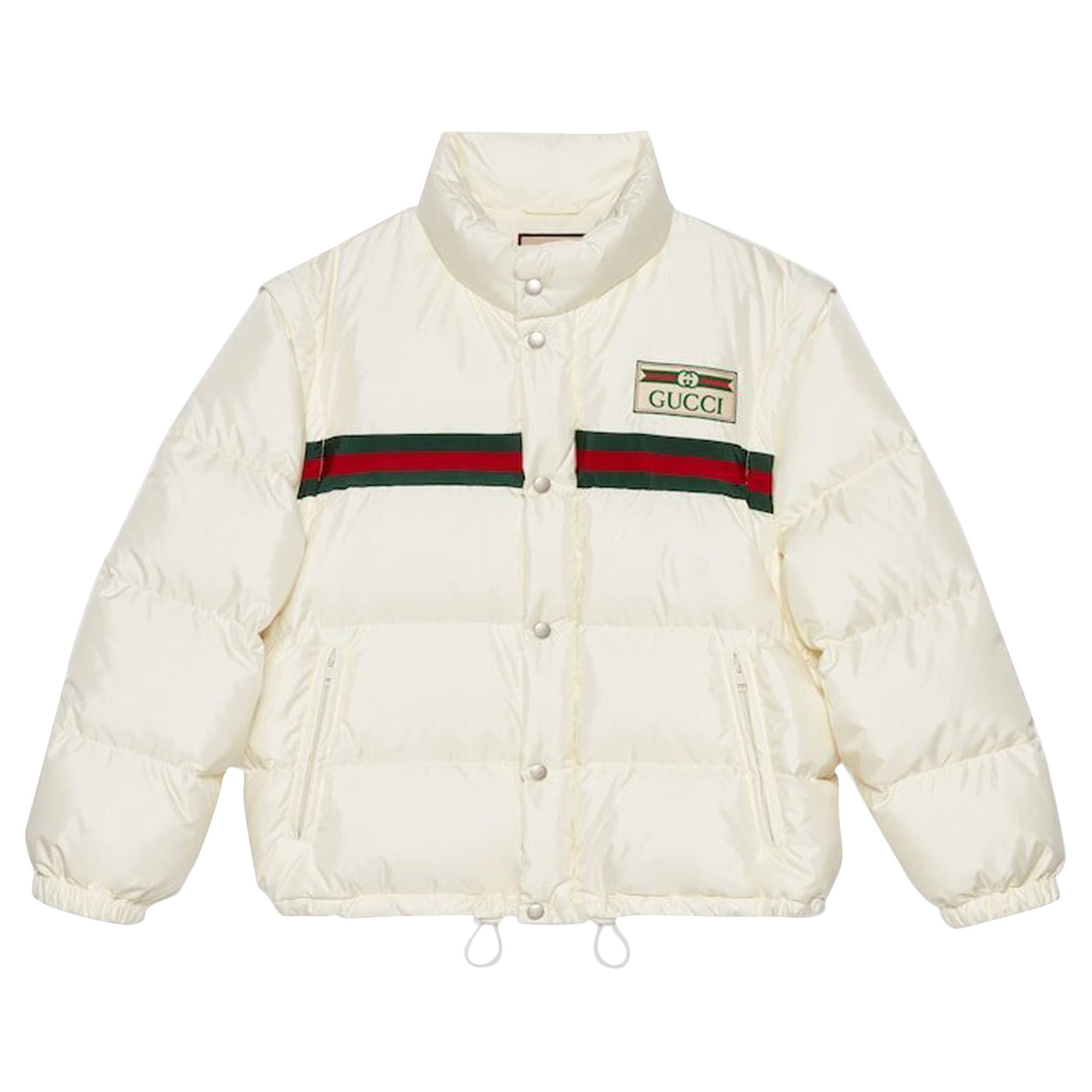 Buy Gucci Padded Bomber Jacket With Web 'White' - 683216 Z8AQX