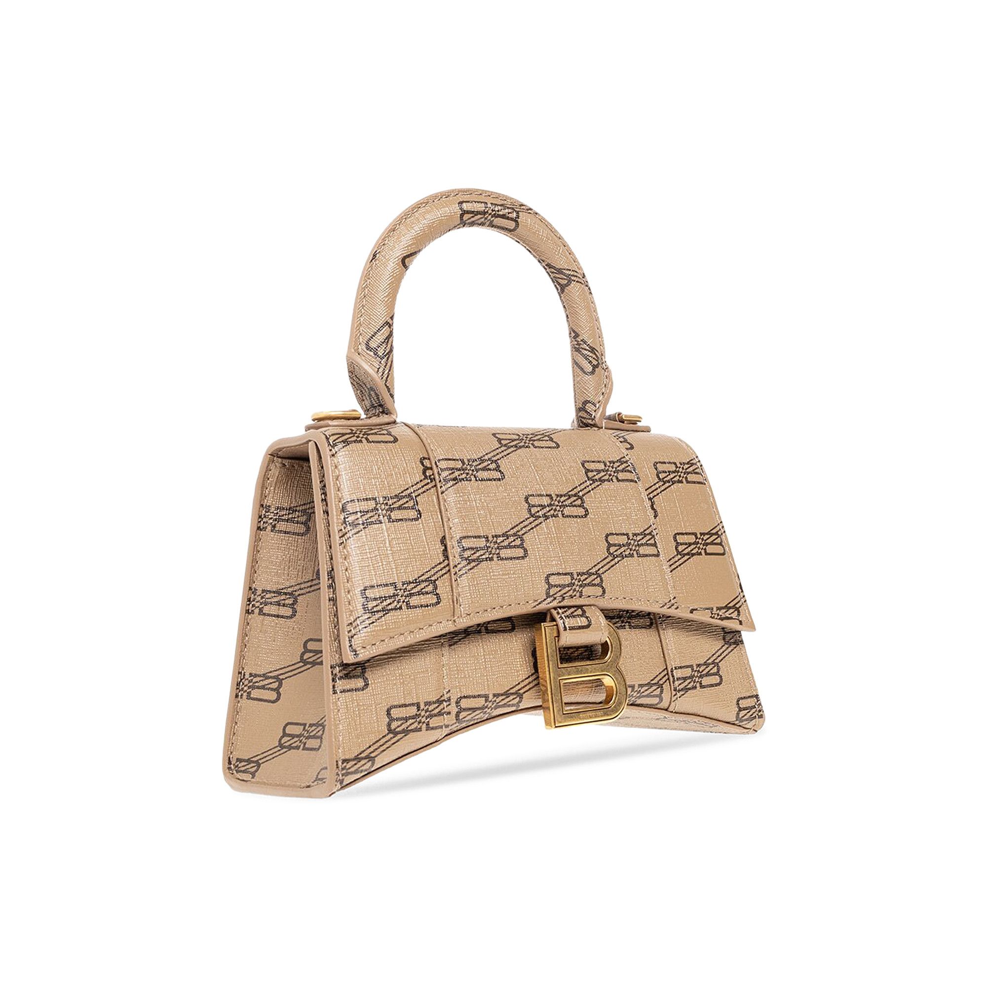 Buy Balenciaga Hourglass XS Shoulder Bag 'Beige/Brown