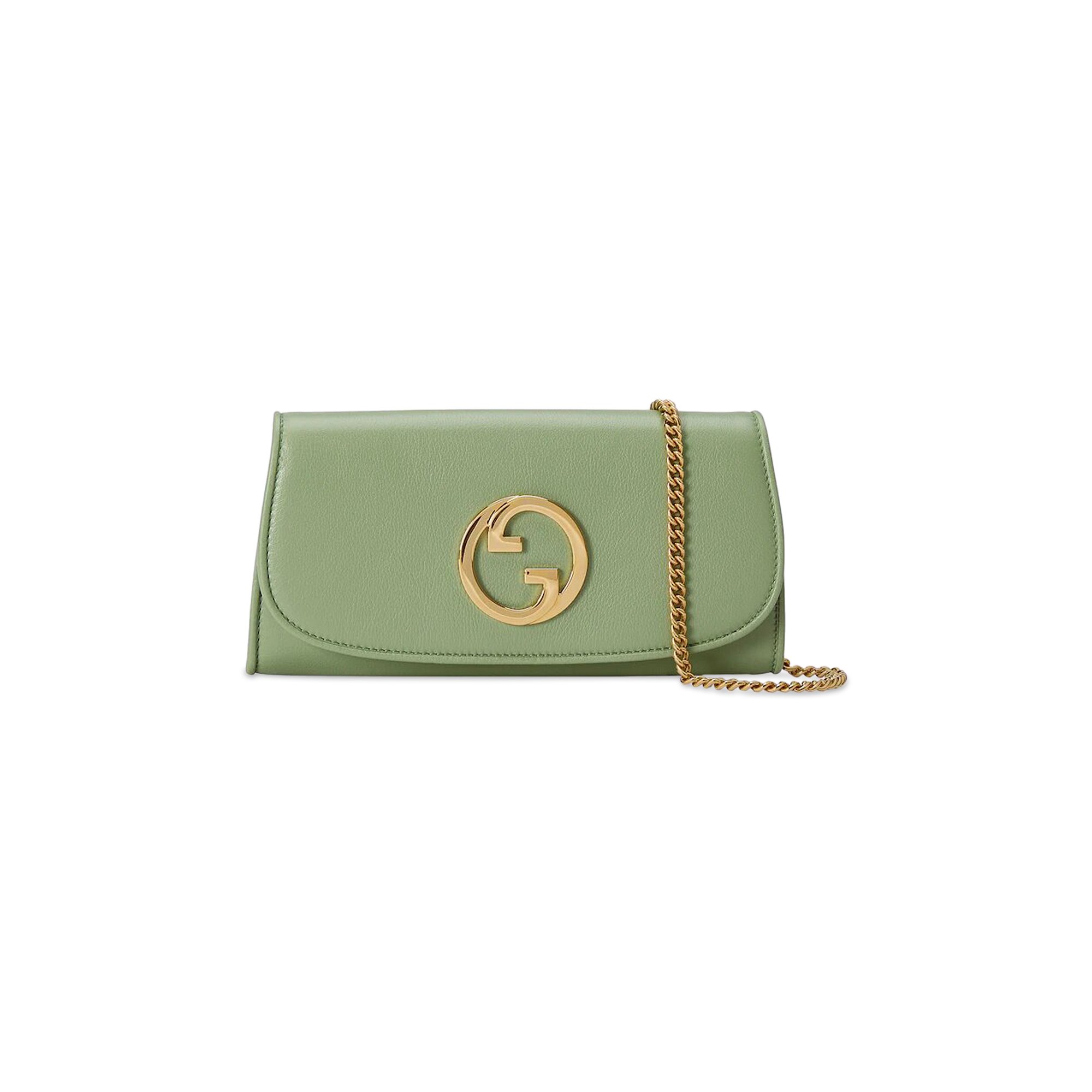 Buy Gucci Blondie Continental Chain Wallet 'Salamander Green 