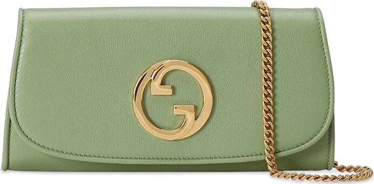 Gucci Blondie continental chain wallet in black leather