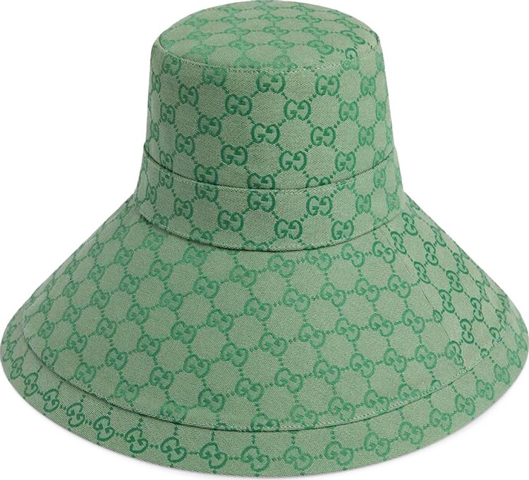 Gucci GG Wide Brim Beach Hat 'Light Green'
