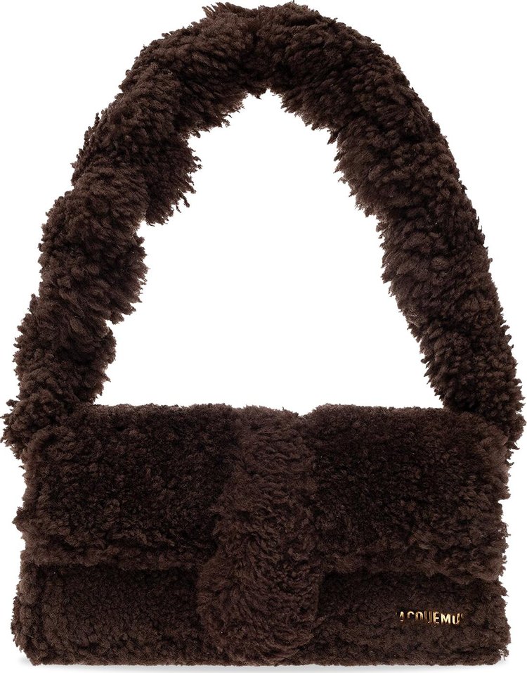 Jacquemus Le Bambidou Fur Shoulder Bag 'Dark Brown'