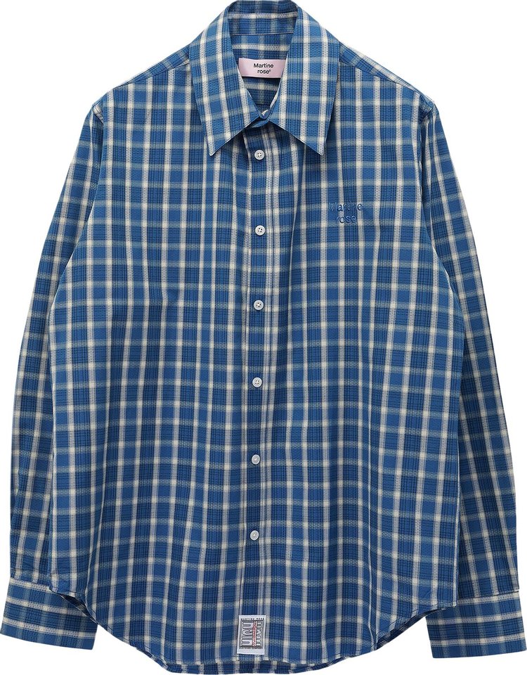 Martine Rose Classic Shirt 'Blue/Honeycomb Check'