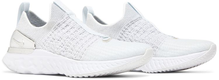 Nike Wmns React Phantom Run Flyknit 2 Premium Pure Platinum White