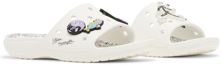 Steven Harrington x Crocs Classic Slide Quickstrike   White Black