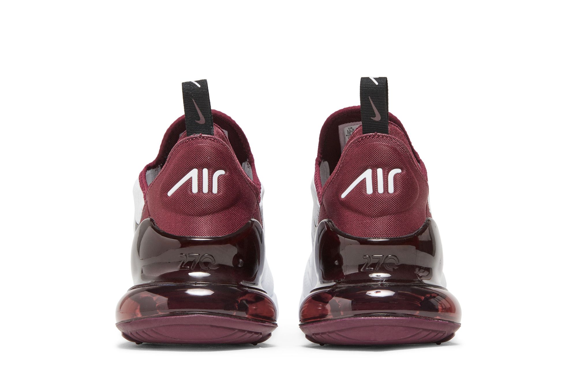 Size 10.0 Air Max 270 White Night Maroon