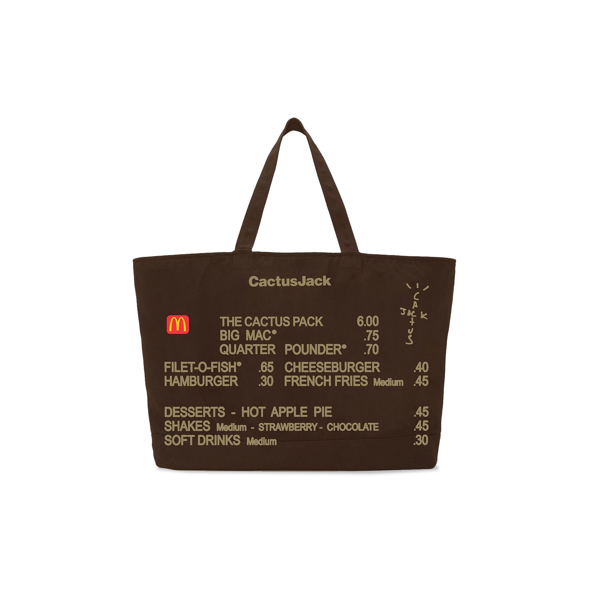 売れ筋ランキングも x Scott Travis by Jack Cactus McDonald's 'Brown' Tote Menu バッグ