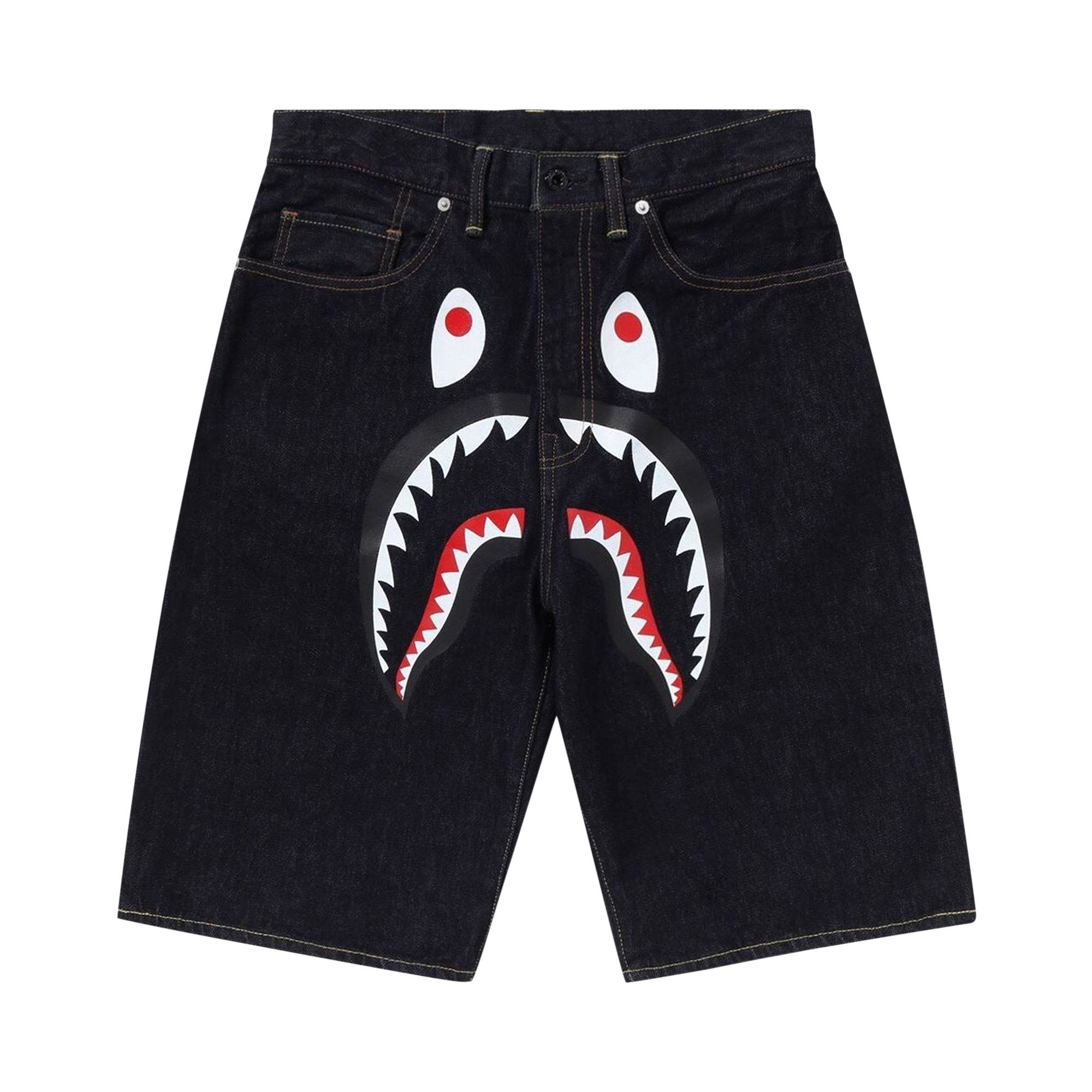 Buy BAPE Shark Denim Shorts Navy Indigo 1J30 151 001 NAVY INDIGO GOAT AU