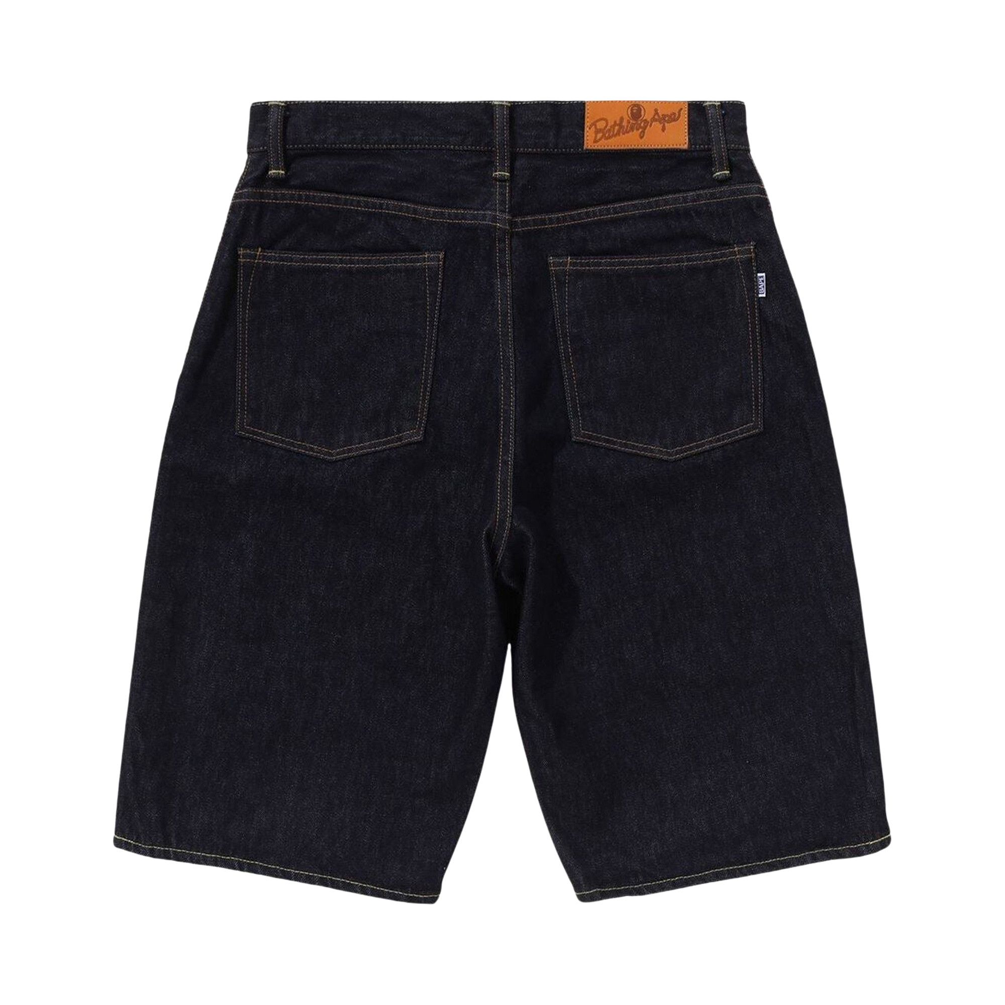 Buy BAPE Shark Denim Shorts 'Navy/Indigo' - 1J30 151 001 NAVY