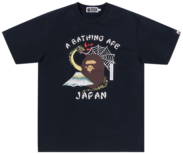 BAPE Japanese Culture Tee Navy