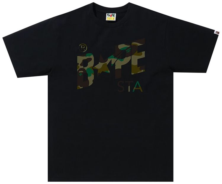 BAPE ABC Camo Sta Logo Tee BlackGreen
