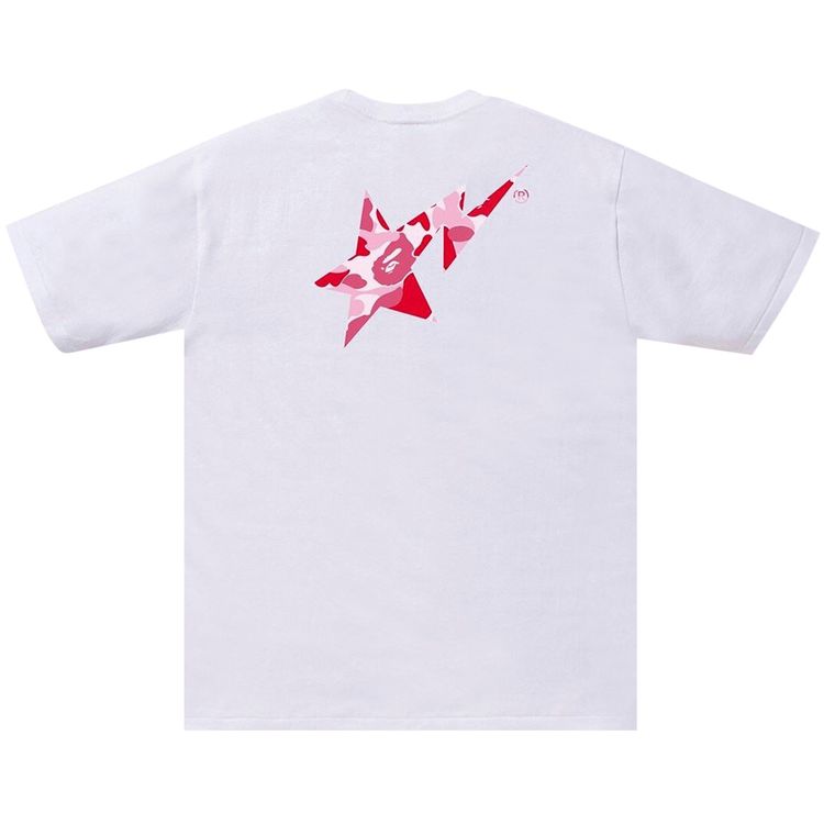 BAPE ABC Camo Sta Logo Tee WhitePink