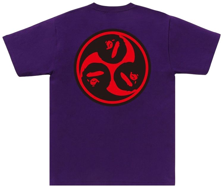 BAPE Japan Culture Mitsudomoe Tee Purple