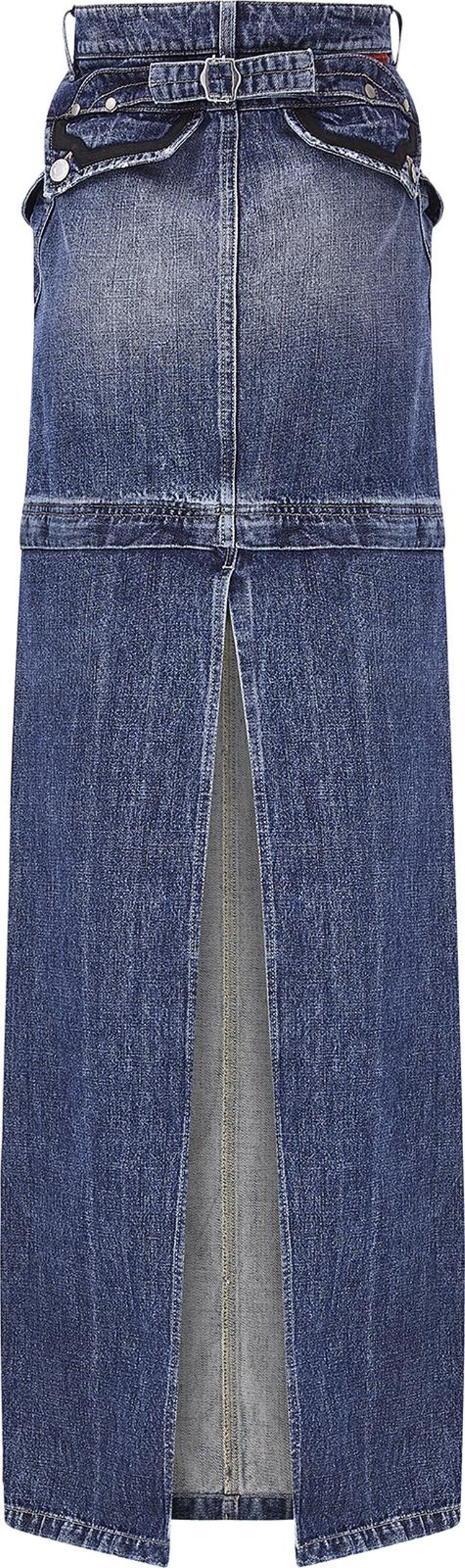 Martine Rose Zip Off Denim Skirt Noughties Wash