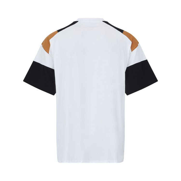 Martine Rose Panelled Oversized T Shirt WhiteBlackTerracotta