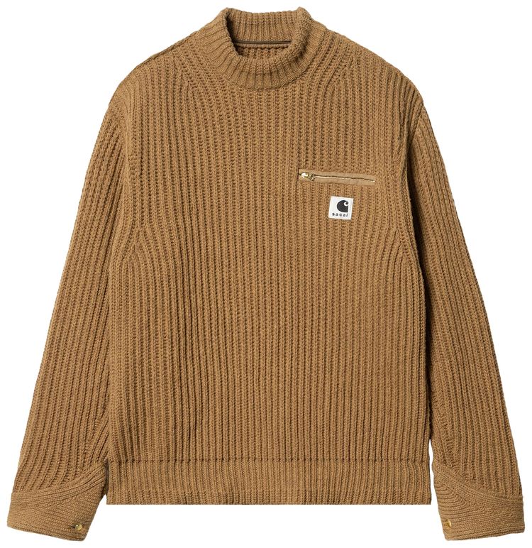 Carhartt WIP x Sacai Knit Pullover Detroit Beige