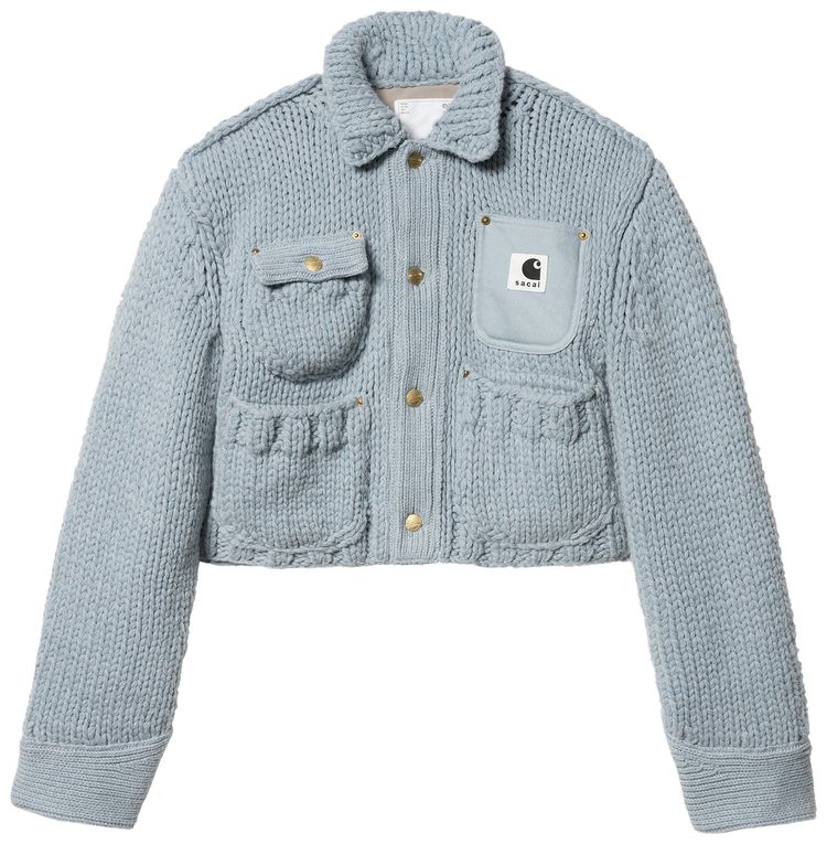 Carhartt WIP x Sacai Knit Jacket Michigan Light Blue